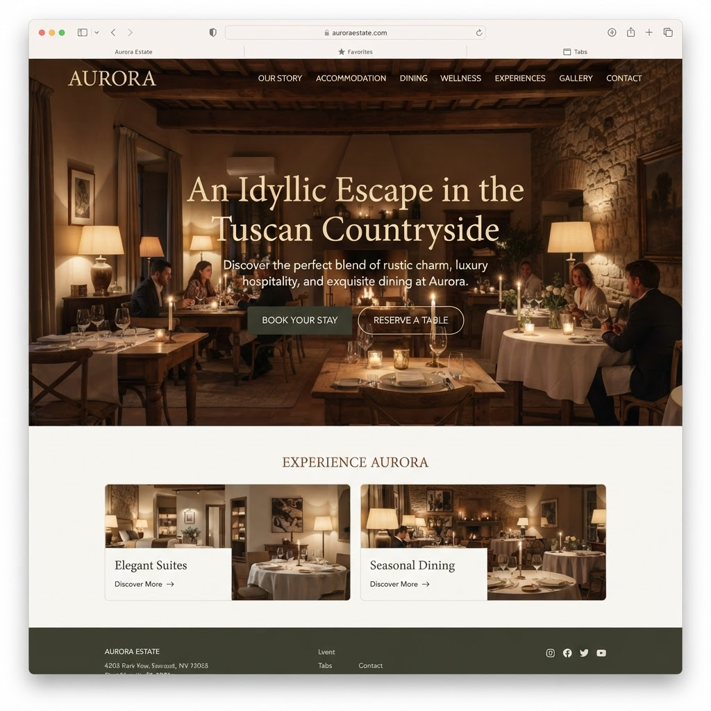 Olive Grove Dining website designed and built by Julian Reyes